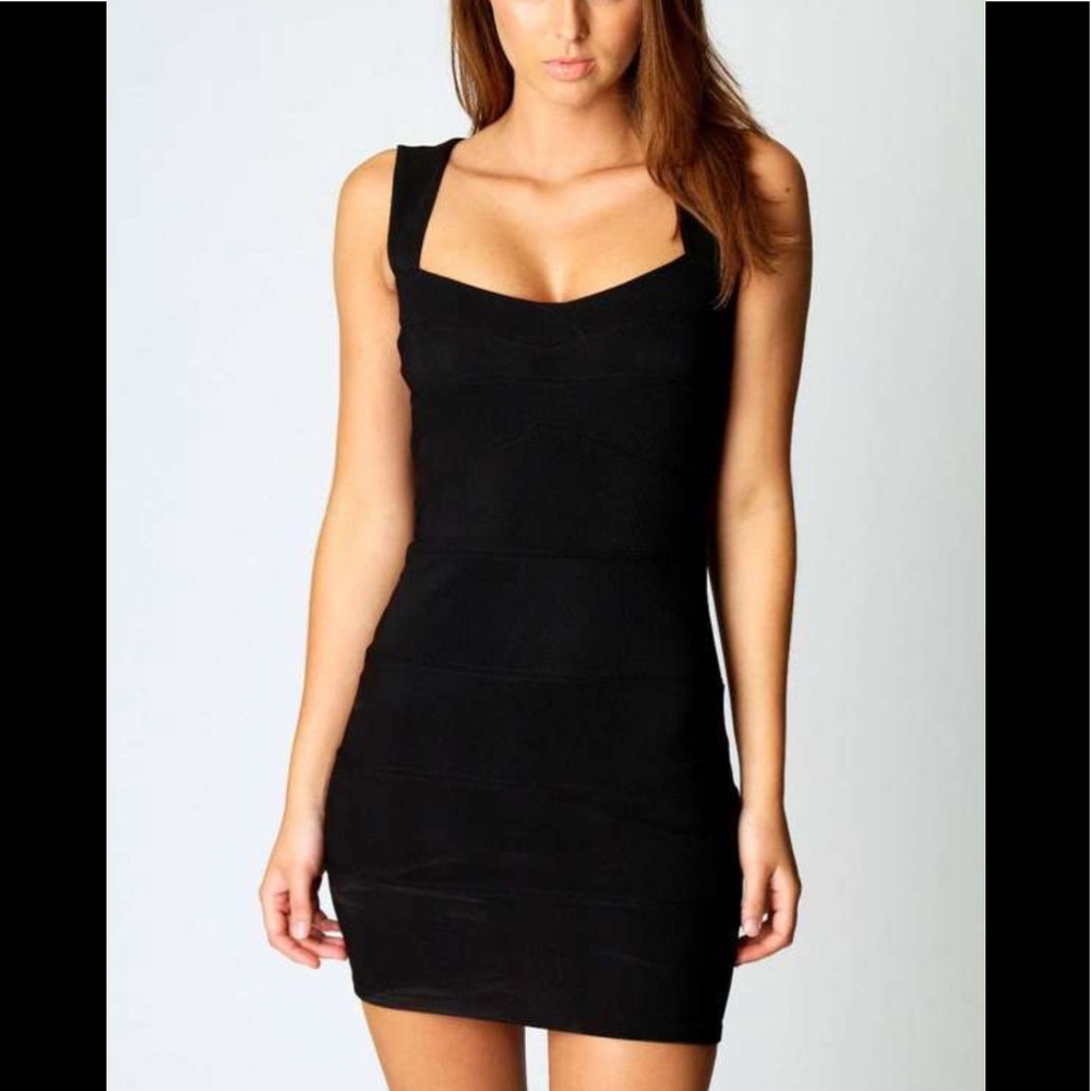 US 12 CANDY CONTOUR BANDAGE BODYCON MINI DRESS